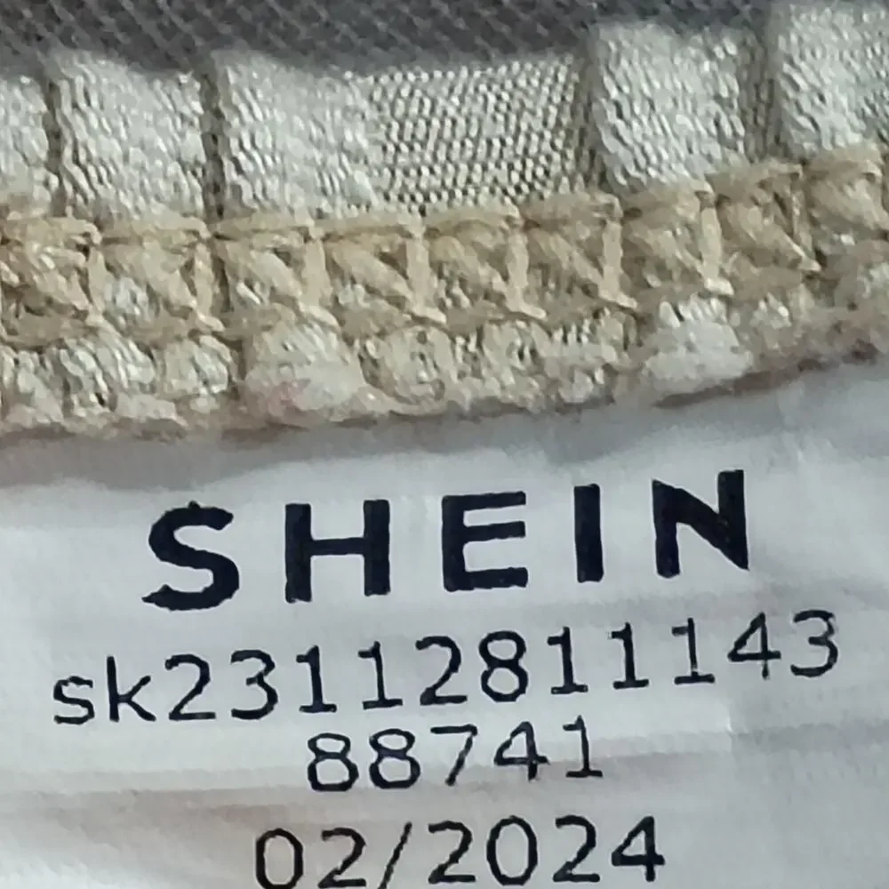 SHEIN Size 14Y Teen 3PC Swimwear Set Cream Textured Bikini & Cover Up Skirt Set